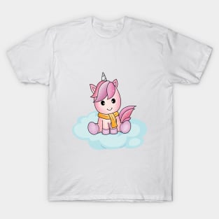 An adorable unicorn riding on a cloud T-Shirt